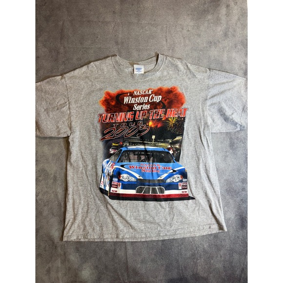 M&O Knits Other - Vintage NASCAR Winston Cup Series 2003 Turning Up The Heat Tour T-Shirt XL Gray